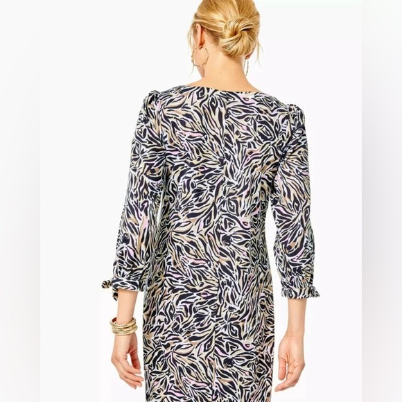 NWT Lilly Pulitzer Cath Shift Dress Onyx Can You Zee Me Size M - Picture 2 of 10